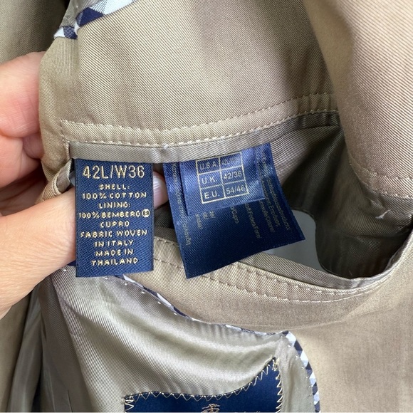 Brooks Brothers 1818 Fitzgerald Khaki Cotton Sport Coat Blazer Size 42 - Picture 7 of 7